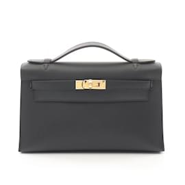 Hermès-Hermes Kelly Mini Pochette Handbag-Black