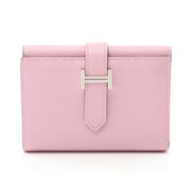 Hermès-Hermes Bearn Combination Tri-fold Wallet-Pink