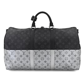 Louis Vuitton-Louis Vuitton Monogram Eclipse Split Keepall Bandouliere 50-Monogram