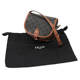 Céline-Celine Folco Medium Shoulder Bag-Brown,Black