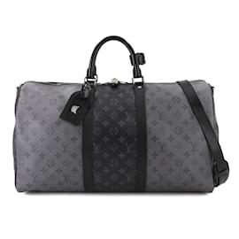 Louis Vuitton-Louis Vuitton Monogram Eclipse Reverse Keepall Bandouliere 50-Monogram