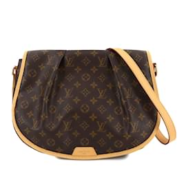 Louis Vuitton-Louis Vuitton Monogram Menilmontant MM Shoulder Bag-Brown,Monogram