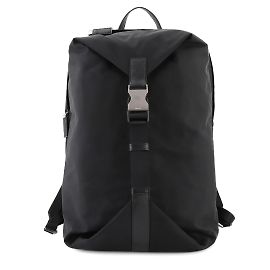 Prada Black Nylon and Saffiano Leather Backpack Black