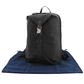 Prada-Prada Black Nylon and Saffiano Leather Backpack-Black