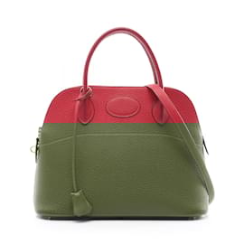 Hermès-Hermes Bolide 31 Handbag in Rouge Vif-Red