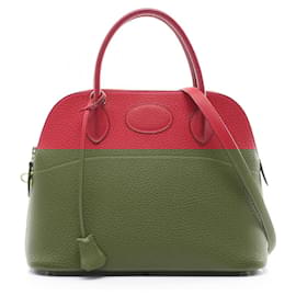 Hermès-Hermes Bolide 31 Handbag in Rouge Vif-Red