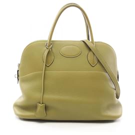 Hermès-Hermes Bolide 37 Handbag in Green-Green