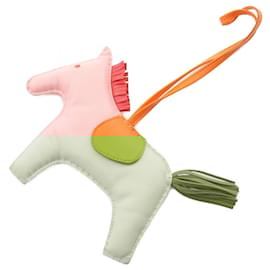 Hermès-Hermes Rodeo GM Handbag Charm-Pink,Red,Orange