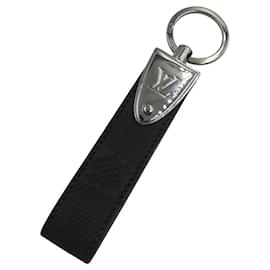 Louis Vuitton-Louis Vuitton Damier Infini Keyring-Black,Silvery