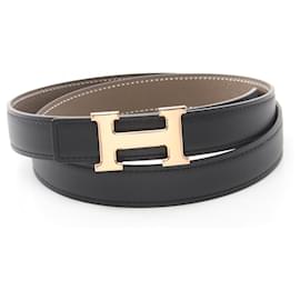 Hermès-Hermes Mini Constance H Belt-Black