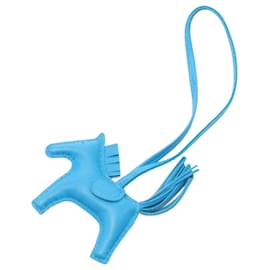 Hermès-Hermes Rodeo PM Blue Zanzibar Charm-Blue