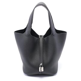 Hermès-Hermes Picotin Lock MM Handbag-Black