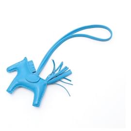 Hermès-Hermes Rodeo PM Blue Zanzibar Charm-Blue