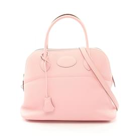 Hermès-Hermes Bolide 31 Verso Handbag-Pink,White