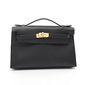 Hermès-Hermes Pochette Kelly Mini Handbag-Black
