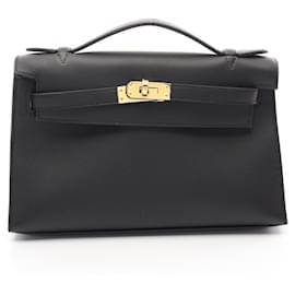 Hermès-Hermes Pochette Kelly Mini Handbag-Black
