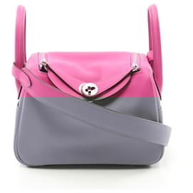 Hermès-HERMES Lindy Mini Magnolia Shoulder Bag-Pink