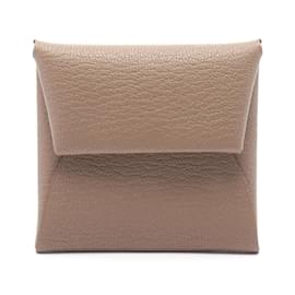 Hermès-Hermes Bastia Coin Case in Chevre Leather-Brown,Taupe