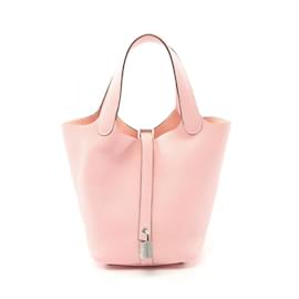 Hermès-Hermes Picotin Lock PM Handbag-Pink