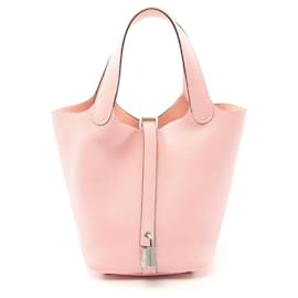 Hermès-Hermes Picotin Lock PM Handbag-Pink