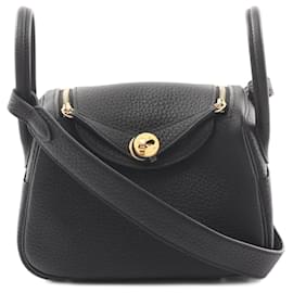Hermès-Hermes Lindy Mini Shoulder Bag-Black