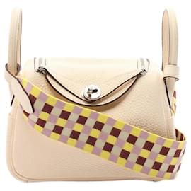 Hermès-Hermes Lindy Mini Shoulder Bag-Cream