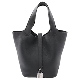 Hermès-Hermes Picotin Lock PM Handbag-Black