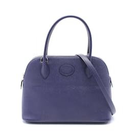 Hermès-Hermes Bolide 27 Handbag in Blue Epsom Leather-Blue