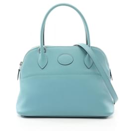 Hermès-Hermes Bolide 27 Handbag in Blue Paon-Blue