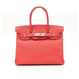 Hermès-Hermes Birkin 30 Handbag in Pink Epsom Leather-Pink
