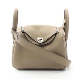 Hermès-Hermes Lindy Mini Shoulder Bag-Beige