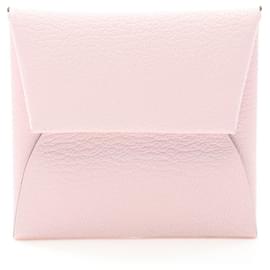 Hermès-Hermes Bastia Coin Case in Pink Chevre Leather-Pink