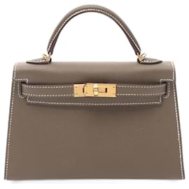 Hermès-Hermes Mini Kelly 2 Handbag-Brown