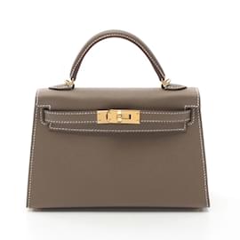Hermès-Sac à main Hermes Mini Kelly 2-Marron
