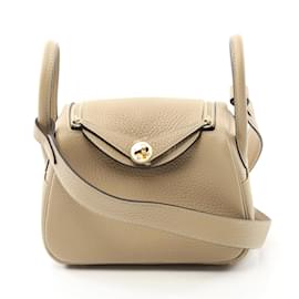 Hermès-Hermes Lindy Mini Shoulder Bag-Beige
