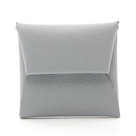 Hermès-Hermes Bastia Coin Case in Gray Epsom Leather-Brown