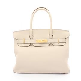 Hermès-Hermes Birkin 30 Handbag in Beige-Beige