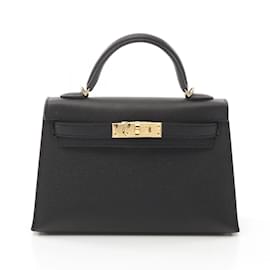 Hermès-Hermes Mini Kelly 2 Handbag-Black