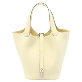 Hermès-Hermes Picotin Lock PM Handbag-Yellow