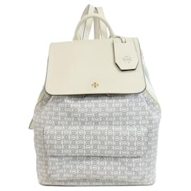 Tory Burch Blue and White Backpack White Blue