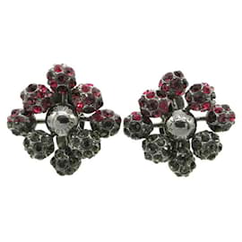 Louis Vuitton-Louis Vuitton Berg Milleune Clip Earrings-Black,Pink,Purple