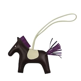Hermès-Hermes Rodeo MM Anjou Milo Bag Charm-Purple