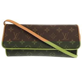 Louis Vuitton-Louis Vuitton Pochette Twin GM Monogram Shoulder Bag-Brown,Monogram