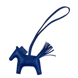Hermès-Hermes Rodeo PM Anjou Milo Blue Handbag Charm-Blue