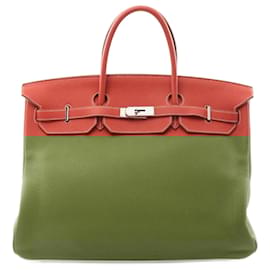 Hermès-Hermes Birkin 40 Handbag-White,Red