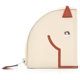 Hermès-Hermes Paddock Coin Purse-Brown,White