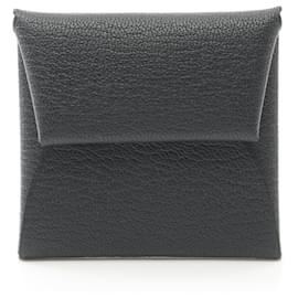 Hermès-Hermes Bastia Verso Coin Case in Black Chevre Leather-Black