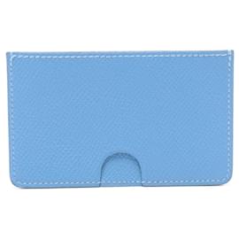 Hermès-Hermes Porquerolle Celeste Business Card Holder-Blue
