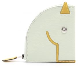 Hermès-Hermes Paddock Vert Fez Cumin Coin Case-Brown,Green