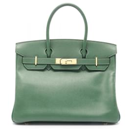 Hermès-Hermes Birkin 30 Handbag in Green-Green